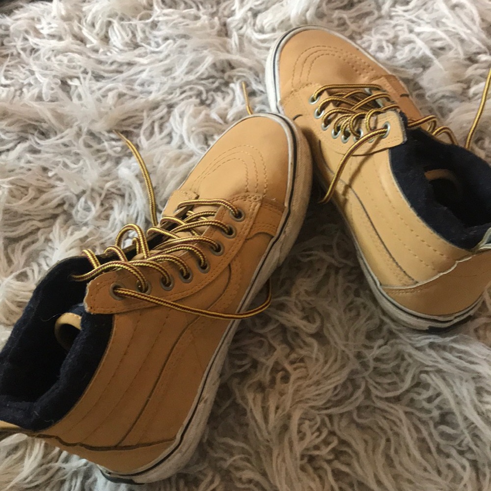 Yellow high top vans